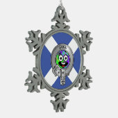 キッズクランドンクレスト&タータンチェックオンサルタイヤスノーフレーク スノーフレークピューターオーナメント (左)