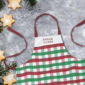 キッズクリおもしろいスマスベーキングプレイドスプーンLicker エプロン