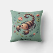 キッズクリスチャン祈りの言葉ウッドランドスコーピオングリーン | クッション (裏面)