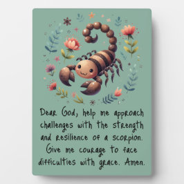 キッズクリスチャン祈りの言葉ウッドランドスコーピオングリーン | フォトプラーク