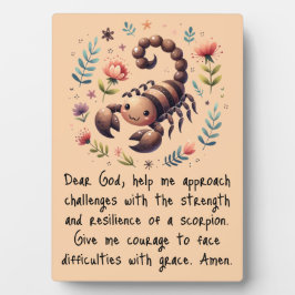 キッズクリスチャン祈りの言葉ウッドランドスコーピオンピーチ | フォトプラーク