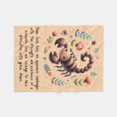 キッズクリスチャン祈りの言葉ウッドランドスコーピオンピーチ | フリースブランケット (正面(横))