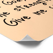 キッズクリスチャン祈りの言葉ウッドランドスコーピオンピーチ | ポスター (角)