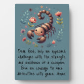 キッズクリスチャン祈りの言葉ウッドランドスコーピオンブルー | フォトプラーク (正面)