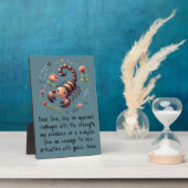 キッズクリスチャン祈りの言葉ウッドランドスコーピオンブルー | フォトプラーク (側面)