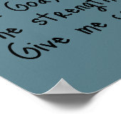 キッズクリスチャン祈りの言葉ウッドランドスコーピオンブルー | ポスター (角)