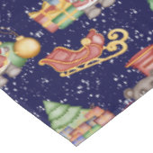 キッズクリスマスかわいいフェスティバル動物クマ テーブルクロス (アングル)