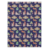 キッズクリスマスかわいいフェスティバル動物クマ テーブルクロス (正面)