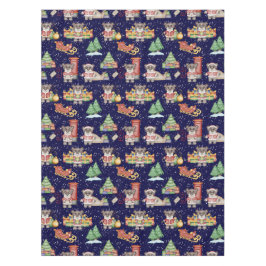 キッズクリスマスかわいいフェスティバル動物クマ テーブルクロス