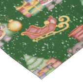 キッズクリスマスかわいいフェスティバル動物クマ テーブルクロス (アングル)