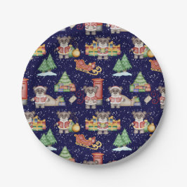キッズクリスマスかわいいフェスティバル動物クマ ペーパープレート