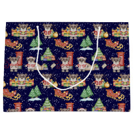 キッズクリスマスかわいいフェスティバル動物クマ ラージペーパーバッグ