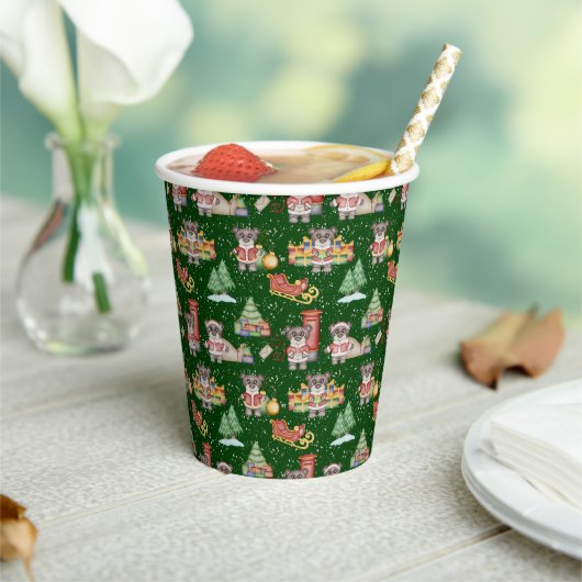 キッズクリスマスかわいいフェスティバル動物クマ 紙コップ (インサイチュ)