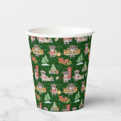 キッズクリスマスかわいいフェスティバル動物クマ 紙コップ (正面)