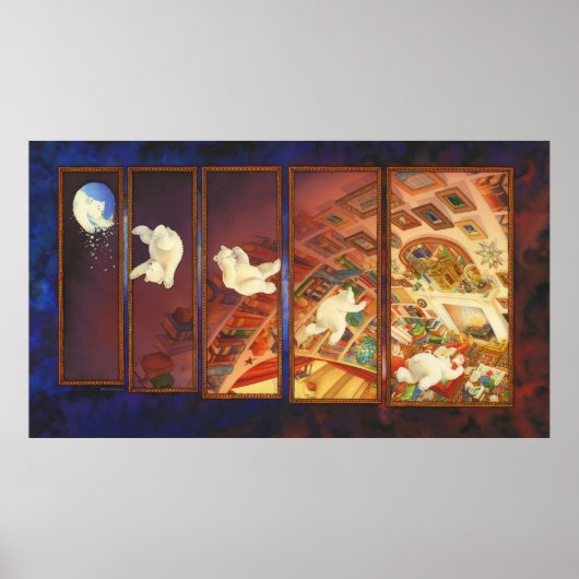 キッズクリスマスアート – The Christmas Bear ポスター (正面)