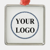 キッズクリスマスオーナメントADD LOGO CUTE SNOWFLAKE メタルオーナメント (正面)