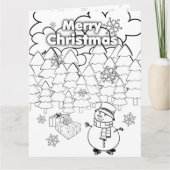 キッズクリスマスカラーリングとアクティビティカード カード (正面)