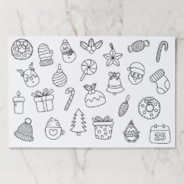 キッズクリスマスカラーリングアクティビティパッド – 25涙 ペーパーパッド