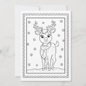 キッズクリスマスカラーリングフラットノートカード シーズンカード (正面)