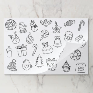 キッズクリスマスカラーリング活動紙パッド ペーパーパッド