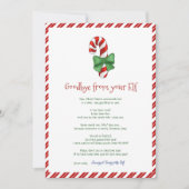 キッズクリスマスガールボーイ小妖精や小人さよなら手紙 招待状 (正面)