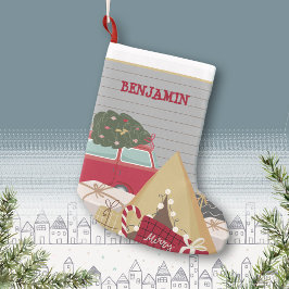 キッズクリスマスキャンピングアドベンチャーギフトウォーターカラー スモールクリスマスストッキング