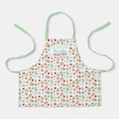 キッズクリスマスクッキーマスターパターン（の模様が）あるホリデー エプロン (正面)