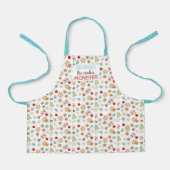 キッズクリスマスクッキーモンスターホリデパターン（の模様が）あるィ エプロン (正面)