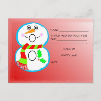 キッズクリスマスサンキューポストカード ポストカード