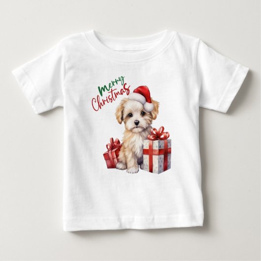 キッズクリスマスシャツ ベビーTシャツ (正面)