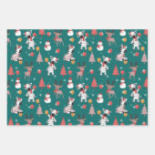 キッズクリスマスゼブラス ラッピングペーパーシート (正面)