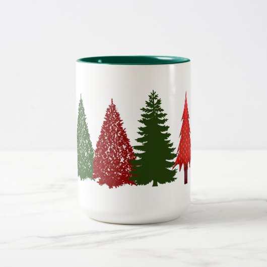 キッズクリスマスツリーズアートローパーティーマグカップ ツートーンマグカップ (中央)