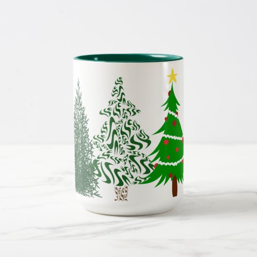 キッズクリスマスツリーズローパーティーマグ ツートーンマグカップ (中央)