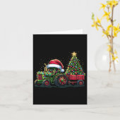 キッズクリスマストラクターサンタクリスマスズファームトラック カード (黄色い花)