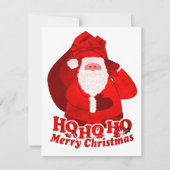 キッズクリスマスパーティの招待状サンタレッド 招待状 (正面)