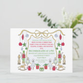 キッズクリスマスパーティの招待状バレリーナソルジャー 招待状 (スタンド正面)