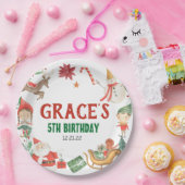 キッズクリスマスパーティープレート ペーパープレート (パーティー)