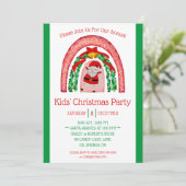 キッズクリスマスパーティーホリデーパーティー招待状 招待状 (スタンド正面)