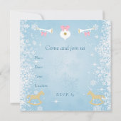 キッズクリスマスパーティー-木、バレリーナ、ナツクラッカー 招待状 (裏面)