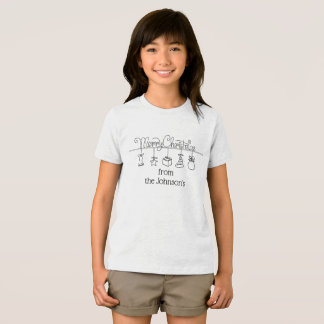 キッズクリスマスファミリークルーパーティーTシャツ トライブレンドTシャツ