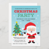 キッズクリスマスホリデーパーティー招待状 招待状 (正面/裏面)