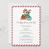 キッズクリスマスボーイ小妖精や小人さよなら手紙招待状 招待状 (正面)