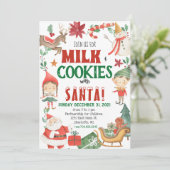 キッズクリスマスミルクとクッキー招待状 招待状 (スタンド正面)