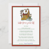 キッズクリスマス小妖精や小人ボーイハローレター 招待状 (正面)