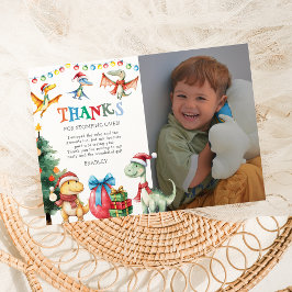 キッズクリスマス恐竜サンキューカード 招待状