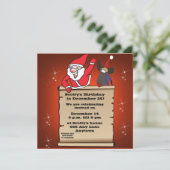 キッズクリスマス誕生日 招待状 (スタンド正面)