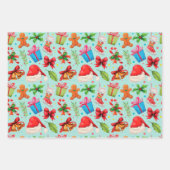 キッズクリスマス ラッピングペーパーシート (正面)