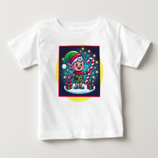 キッズクリスマスTシャツ ベビーTシャツ (正面)