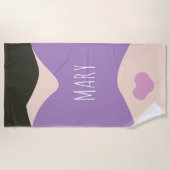 キッズクールスパガールパーソナライズされた名 ビーチタオル (正面)