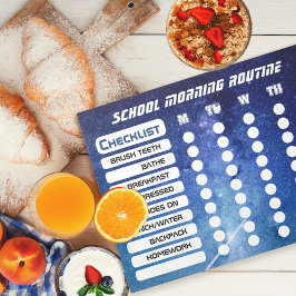 キッズクール宇宙デイリールーチンチェックリストNotepad ノートパッド